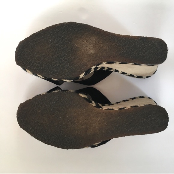 UGG Margot Sheepskin Wedge Slip On Sandals Size 6 - Picture 3 of 8